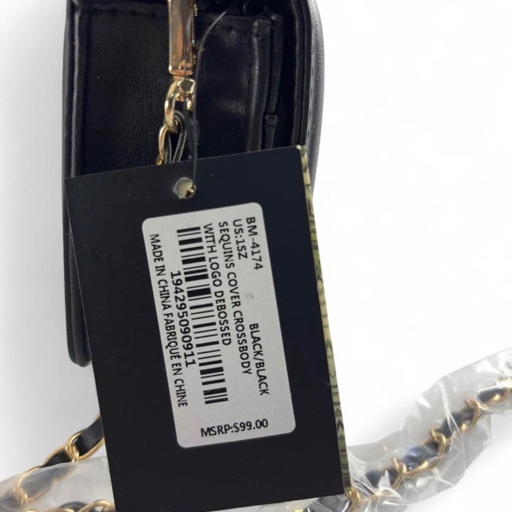 Badgley Mischka Black Sequin Clutch - Picture 5 of 5